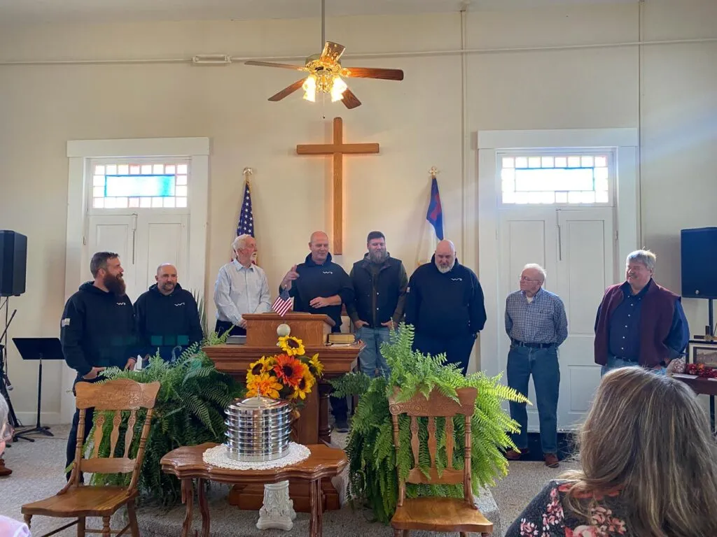 Team Orthos group gathered at their November 2023 Warrior Ridge reconnection retreat