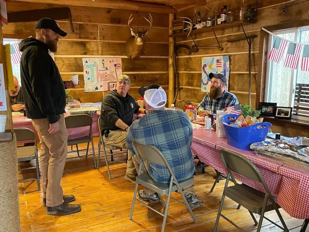 Team Orthos veterans gathered for a Warrior Ridge reconnection retreat