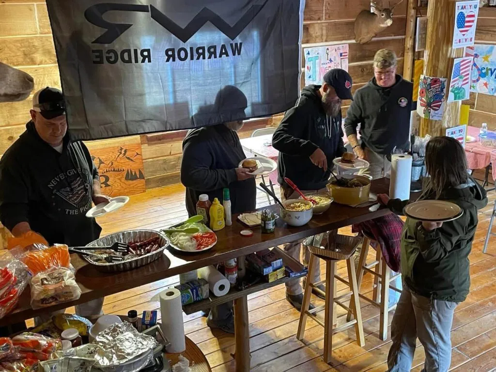 Team Orthos veterans gathered for a Warrior Ridge reconnection retreat