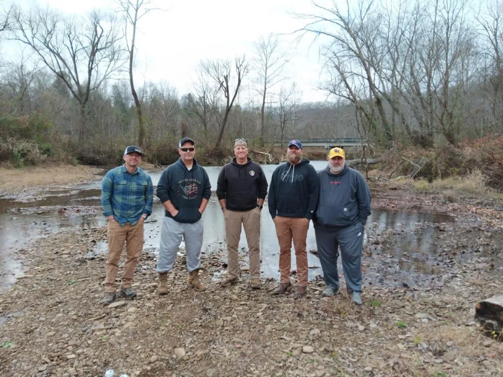 Team Orthos veterans together at a Warrior Ridge reconnection retreat in Kentucky