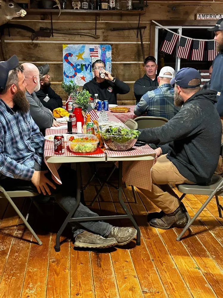 Veterans connecting outdoors at the Team Orthos November 2023 Warrior Ridge retreat