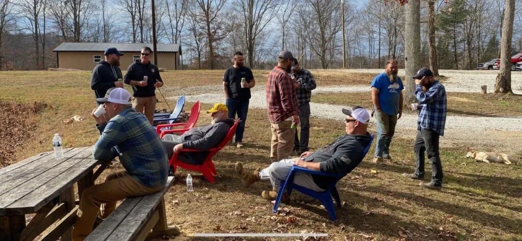 Veterans of Team Orthos at their November 2023 Warrior Ridge reconnection retreat