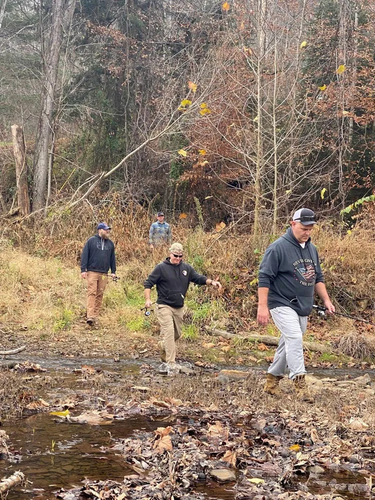 Veterans of Team Orthos at their November 2023 Warrior Ridge reconnection retreat