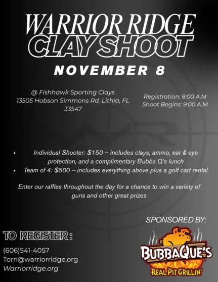 warrior ridge clay shoot flyer v
