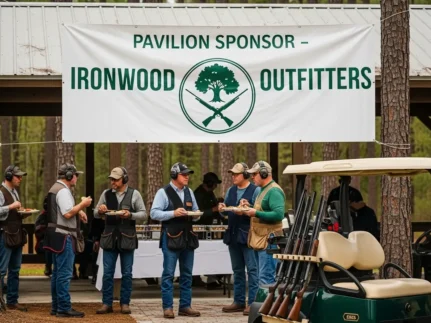 warrior ridge clay shoot ironwood outfitters pavilion banner