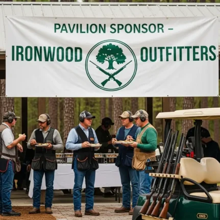 warrior ridge clay shoot ironwood outfitters pavilion banner